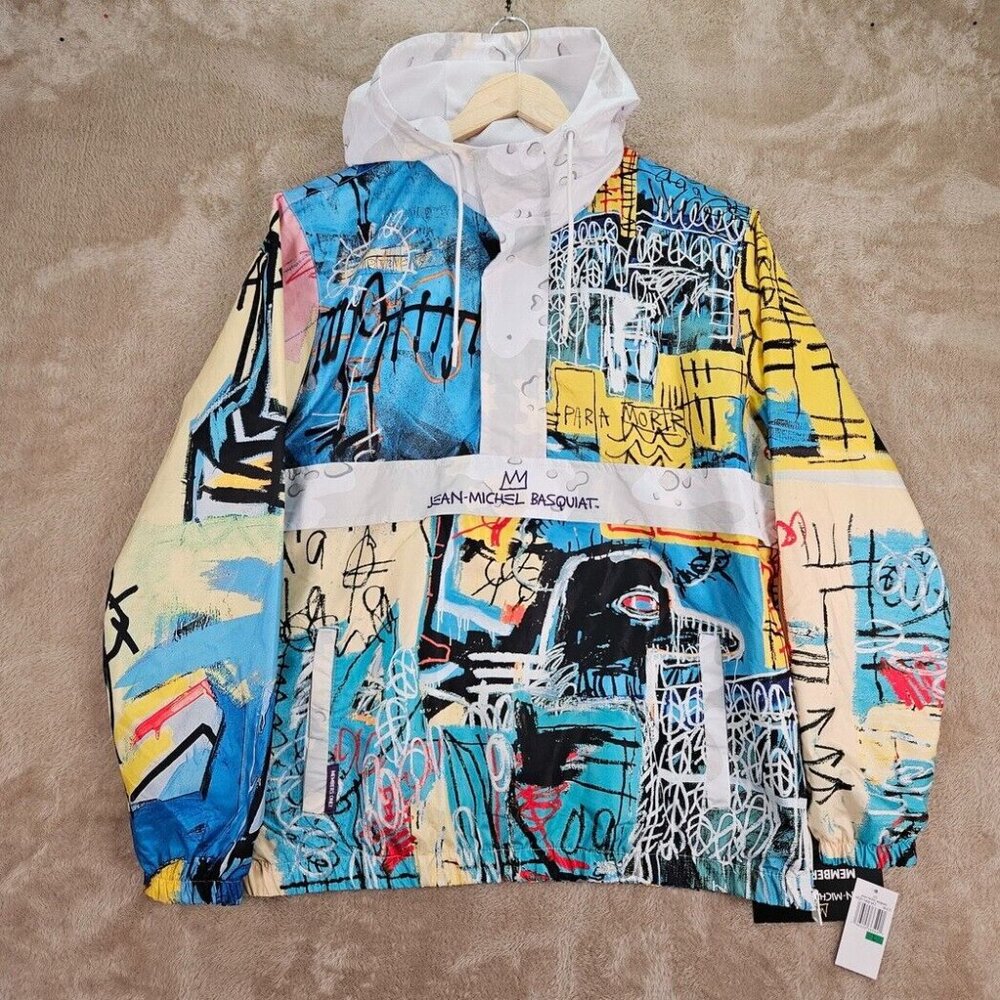 NWT Jean-Michel Basquiat X Members Only Jacket Anorak Windbreaker Mens Size L - Picture 2 of 16
